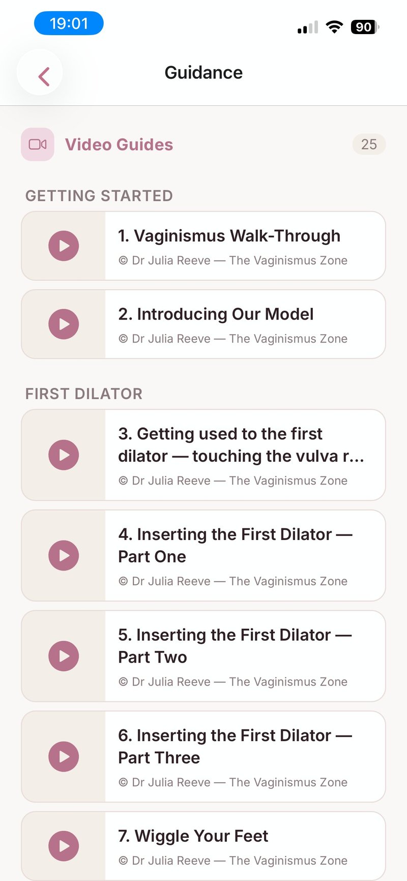 TVZ video library with 27 expert videos by Dr Julia Reeve